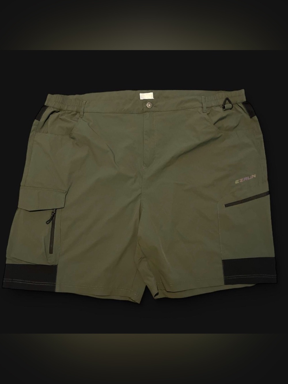EZRUN Olive Green Performance Shorts